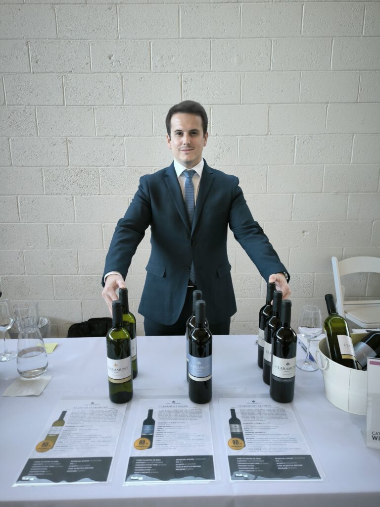 Xavier Llaguno at the Catalan WInes USA 2024, featuring deClaramunt wines.